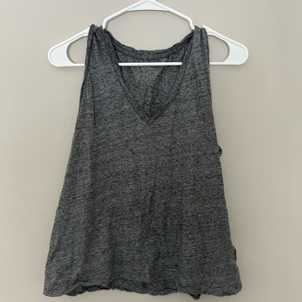 Grey V-Neck Tee